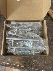 15 Homdiy New In Box Metal Gray Silver Drawer Pull Cabinet Handles W/ Screws