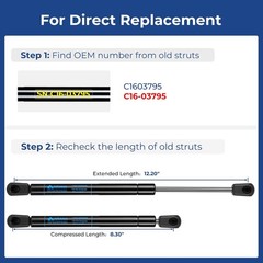 C16-03795 691003 Gas Struts C16-33420A C16-09903/107N Gas Shock 12 inch 24LB