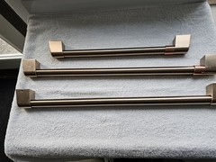 General Electric GE Café Brushed Brass Handles approx 20 in & 2 27 in handles