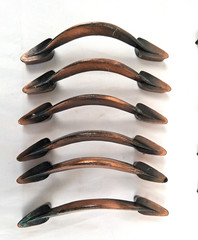 Lot of 6 Amerock Allison Antique Brass 2 3/4″ Ctr. Leaf Cabinet Pull 1496 Japan