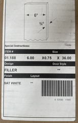 Strasser STR01188 36 x 6 in. Cabinet Filler in Satin White