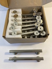 16- 5-1/2 in. Contemporary Satin Nickel Drawer & Cabinet Pulls (Pre Owned) SEE