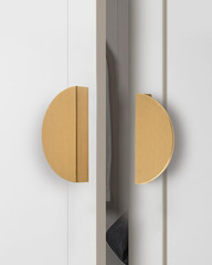 4 Pack Finger Pulls 3 Inch Hole Center Brushed Brass Gold Closet Door Modern Han