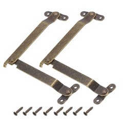 uxcell 2 Pcs Lid Folding Support Hinges, Iron 180 Degree 6.89×1.26inch