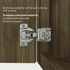 200 Packs 1-1/4″ Overlay Soft Close Face Frame Compact Concealed Cabinet Hinge