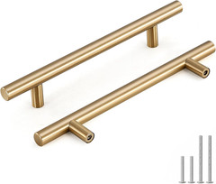 25 Pack 3 Inch(76Mm) Champagne Bronze Cabinet Pulls Gold Cabinet Handles Champag