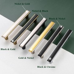 Black and Gold Cabinet Pulls Matte Black and Gold Kitchen Cabinet Handles, 10…