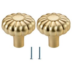 Set of 2 Gold Finish Drawer Handle Sturdy Zinc Alloy Pull for Home Use
