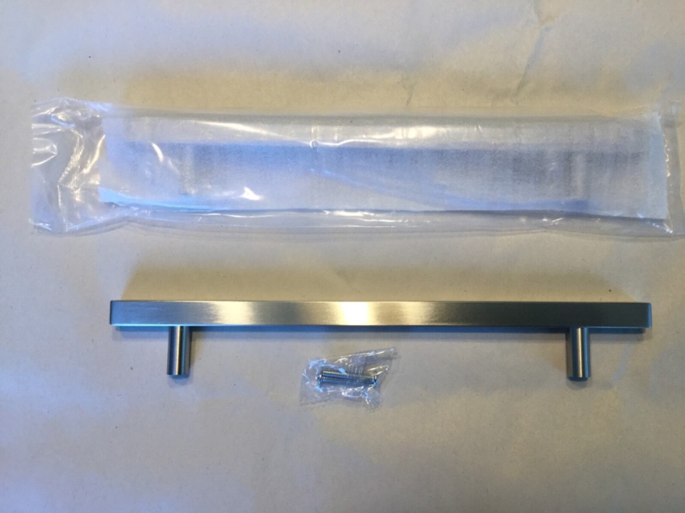 Stainless Steel Square T Bar Cabinet / Drawer Pull knobs W Screws 10 Inch Length