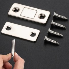 Magnetic Cabinet Catches Ultra Thin Door Strong Magnets Stopper Invisible