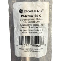 Brainerd Chunky Modern Stainless Steel Bail Drop Pull 3” (10-Pack)