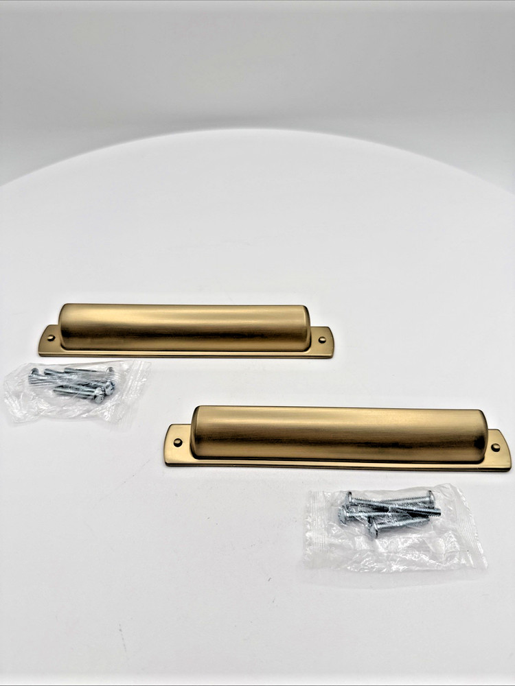 CABDM 2 Pack 5″ 128mm Champagne Bronze Cabinet Cup Pulls Drawer Hardware