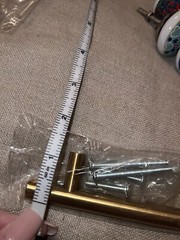 NEW Set Of 3 Gold Finish Cabinet Or Drawer Handles Pulls NIP