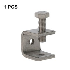 C-clamp Jaw U-shaped Clip Silver Stainless Steel Table Bracket With Screw