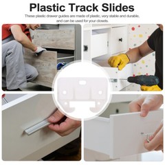 20pcs Plastic Drawer Guides Drawer Track Guides Track Replacements Track Guides
