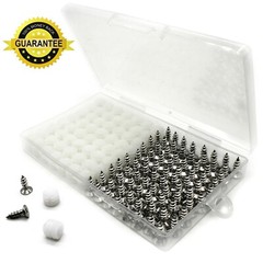 Plastic Hinge Dowel Inserts with Screws 100 Pack