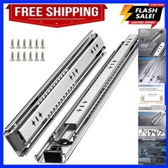 260 Lbs Heavy Duty Drawer Slides 1 Pair 8 10 12 14 16 18 20 24 26 30 32 40 In…