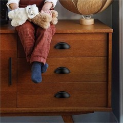 Kitchen Cabinet Pulls 35 Pack 3 Inch Black Cup Handles Durable Pulls for Drawers