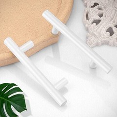 10 Pack| Cabinet Pulls 3 Inch Modern Cabinet Hardware hole center 3″ White