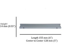 Matte Aluminum Silver Handles Pulls Kitchen/Bathroom Cabinet Hardware