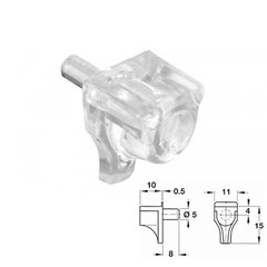 5mm Book Case Peg Shelf Support Clear Plastic peg Metal Pin Stud