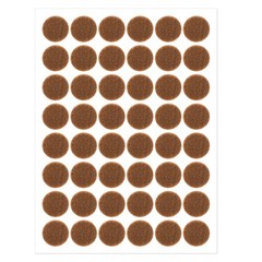 48 Pcs Brown Felt Cabinet Door Pads, 1/2 Inches diameter 0.5 inches,