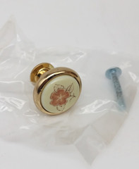Vintage Lot of 19 Belwith Floral Enamel Ceramic Kitchen Pull Knobs NOS Japan