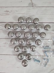 Lotof 24 Amerock 1.25 In Satan Nickel Round Knob