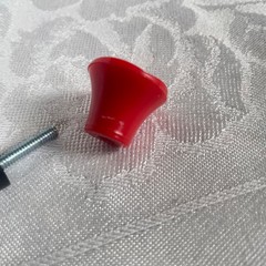 1930s 1940s Art Deco Red Bakelite Cabinet Knob