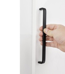Brushed Brass Modern Wardrobe Closet Handles Black Large Cupboard Drawer Pulls