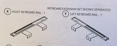 1 Pair 14″ Length Sauder Ball Bearing Drawer Keyboard Slide Rail Brown Color