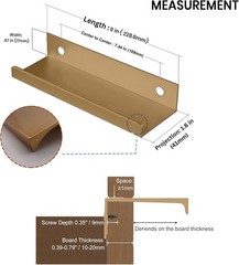 9 Inch Tab Pulls for Cabinets, Aluminum Finger Edge Pulls Kitchen Drawer Handles