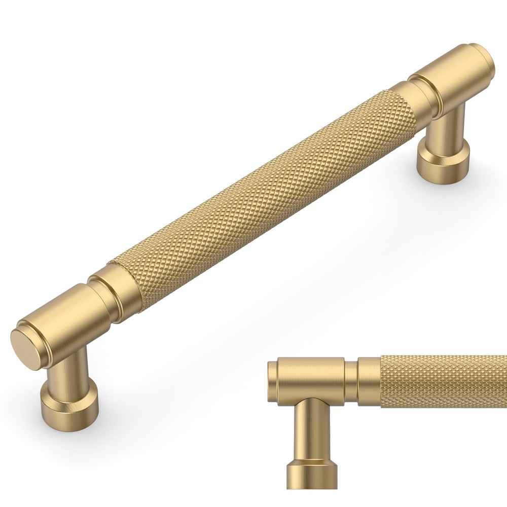 10 Pack Champagne Bronze Knurled Cabinet Pulls 5 Inch 128mm