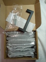 NEW GOLDENWARM 10 PACK BLACK SQUARE CABINET HANDLES (LSJ12BK102) 4″ CTC
