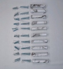 Marble Look Metal Kitchen Or Bathroom Cabinet Or Drawer Pulls Set Of 10