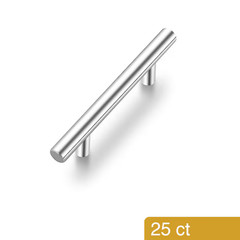 Style Selections Demi 3-3/4″ Stainless Cylindrical Handle Drawer Pull 25 Pack
