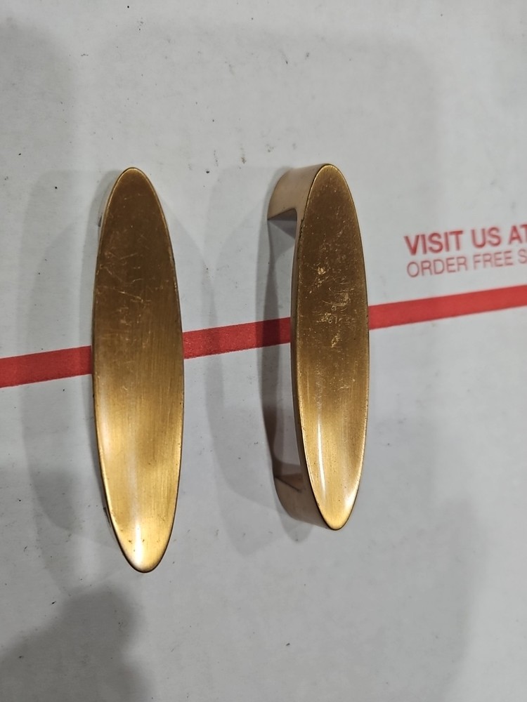 A Pair Midcentury Copper Tone Handles 3″ Ctr.