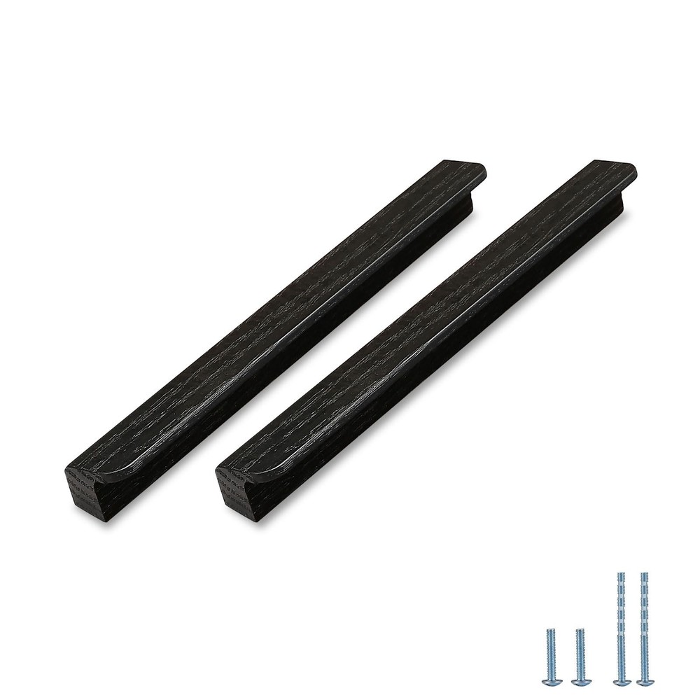 Evionlin 4 Pcs Black Oak Wood Square Angle 8.19 In Wooden Windbreaker Cabinet