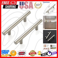 Cabinet Handles,5″ Length,3″ Hole Center,Brushed Nickel,3 Pack | Stainless St…