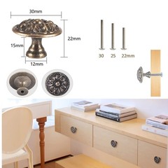 10x Euro Style Antique Brass Kitchen Cabinet Knobs Pull – Vintage Drawer and Dre