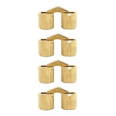 4x Copper Hidden Barrel Hinge Invisible Hinge 10mm 12mm For Concealed Worktop