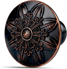 4 Pack Oil Rubbed Bronze Cabinet Hardware Knobs Round,1-2/5″ Bronze Knobs Handle