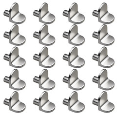 Shelf Support Pegs, 20-40x Shelf Pegs L-Shaped Nickel Plated Shelf Pins Holders