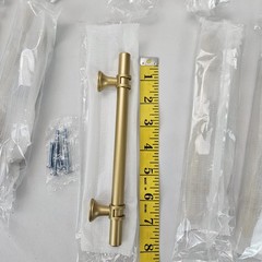 10 Pack Brushed Satin Nickel and Gold Cabinet Pulls 5 In 128MM Hole Centers…