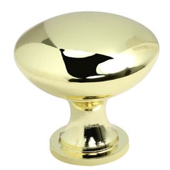 Signature Contemporary Metal Knob, Brass, 1-3/16″ Diameter