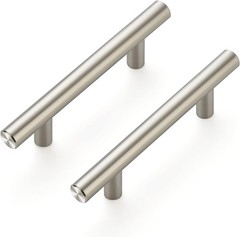 Elegant 5” Stainless Steel Cabinet Handles – 30 Pack Brushed Nickel Pulls