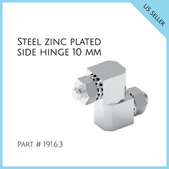 Industrial Side Hinge Steel Zinc Plated Cabinet Locker 180 degree 10mm #191.6.3