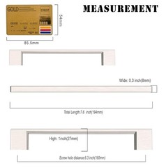 Amerdeco 5 Pack Brushed Satin Nickel Cabinet Pulls 6.25 Inch(160MM