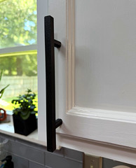 Qty 35: Matte Black Modern Bar Pull Handle for Cabinet, Universal/Reversible