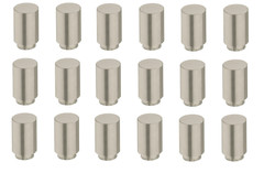 18 Pack Schwinn Hardware 13/16″ Cylindrical Cabinet Knob | Satin Nickel | 59382